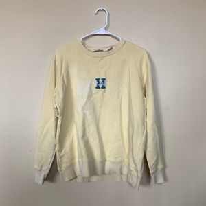 LAST CHANCE Tommy Hilfiger Graphic Yellow Crewneck Sweatshirt